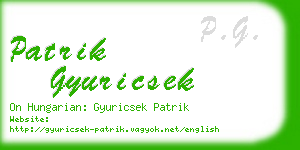 patrik gyuricsek business card